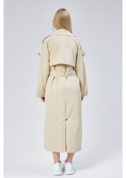 Kadın Oversize Astarlı Uzun Trençkot indirimleri