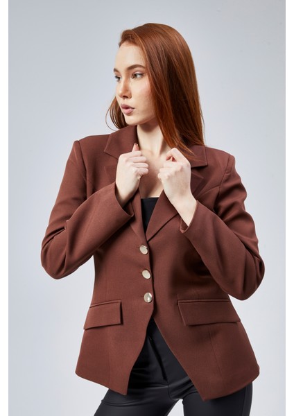 Kadın Regular Fit Dokuma Ceket