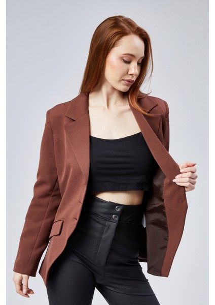 Kadın Regular Fit Dokuma Ceket