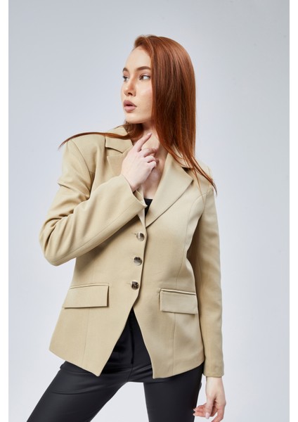 Kadın Regular Fit Dokuma Ceket