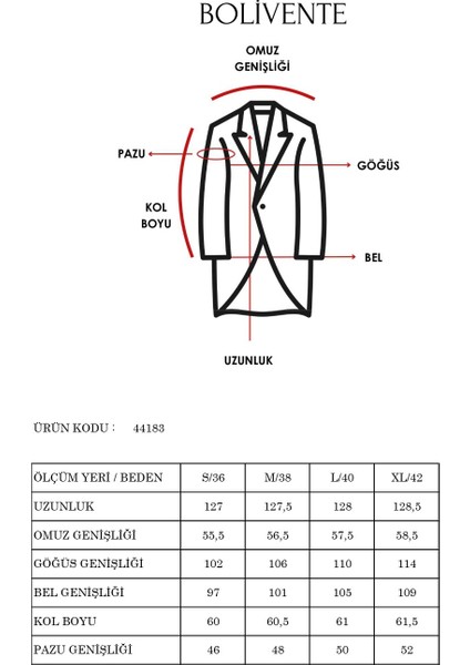 Kadın Regular Kruvaze Kaşe Kaban