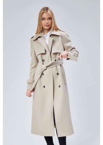 Kadın Regular Rüzgarlık Detaylı Kaşe Kaban fırsatları