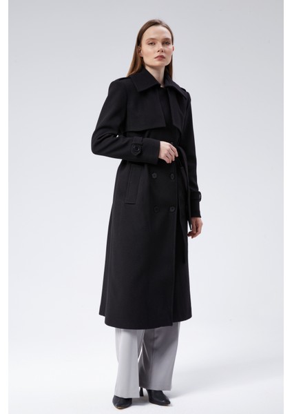 Kadın Regular Rüzgarlık Detaylı Kaşe Kaban fırsatları