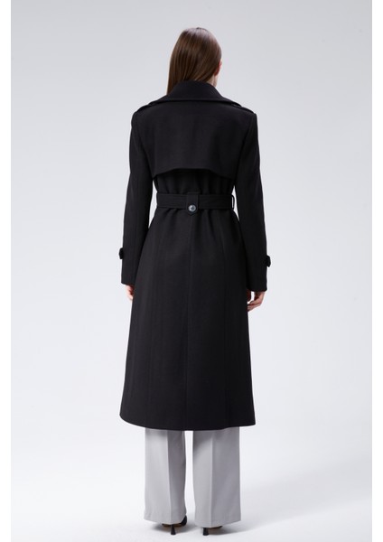 Kadın Regular Rüzgarlık Detaylı Kaşe Kaban indirimleri