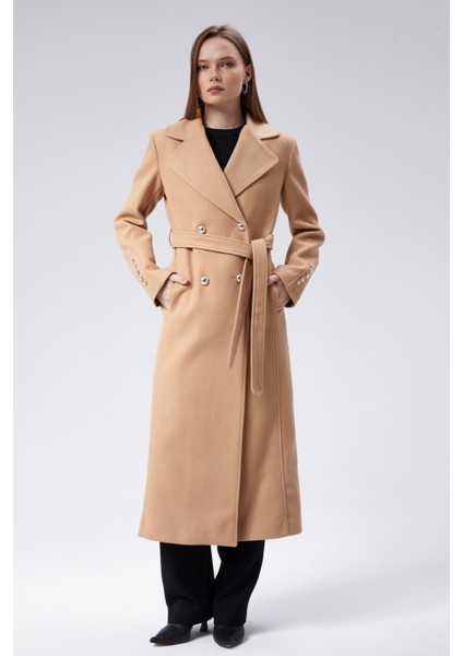 Kadın Kol Düğme Detaylı Regular Astarlı Kaban fiyatları