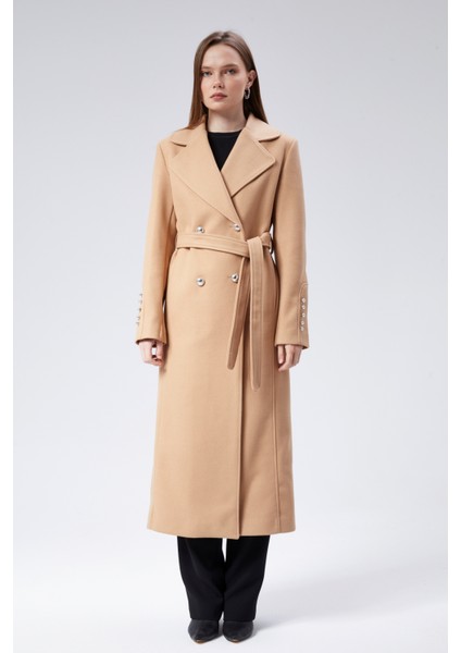 Kadın Kol Düğme Detaylı Regular Astarlı Kaban modelleri