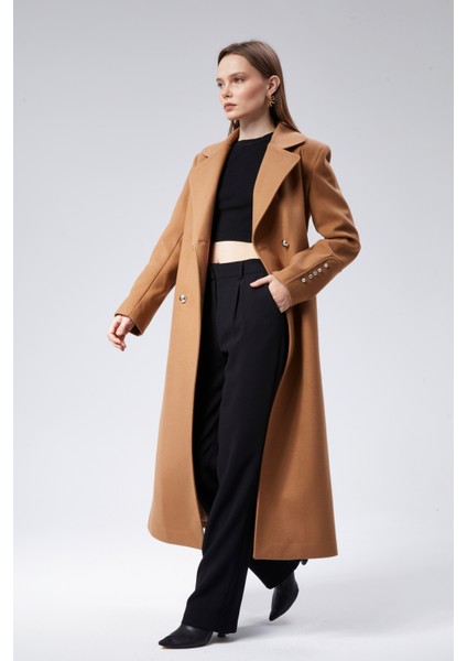 Kadın Kol Düğme Detaylı Regular Astarlı Kaban fiyatları