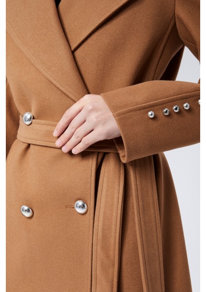 Kadın Kol Düğme Detaylı Regular Astarlı Kaban indirimleri