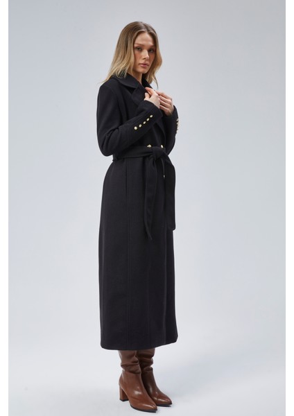 Kadın Kol Düğme Detaylı Regular Astarlı Kaban modelleri