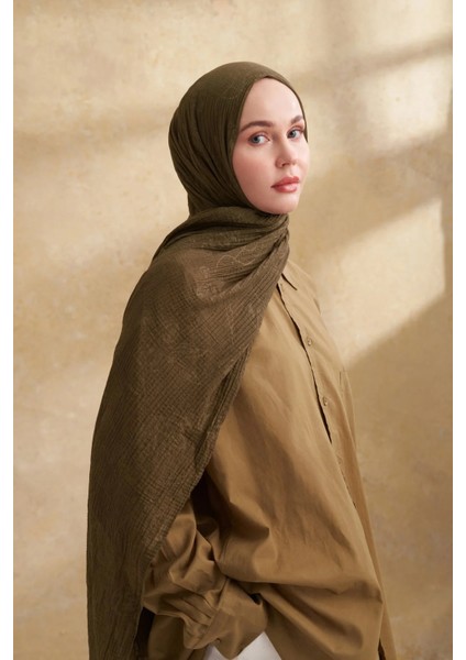 Haki Armanda Müslin Şal 3351