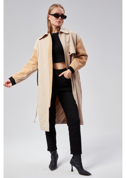 Kadın Regular Astarlı Trençkot