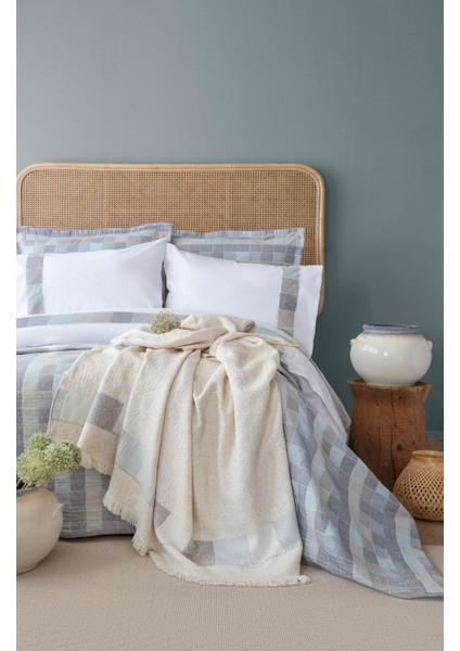 Çift Kişilik Tımeless Prıme Set Pıazza Indıgo - Yatak Ortusu