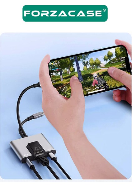 3 In 1 Lightning & Type-C To Ethernet Adaptörü RJ45, Aux, Şarj Destekli Çevirici - FC1083 fırsatları