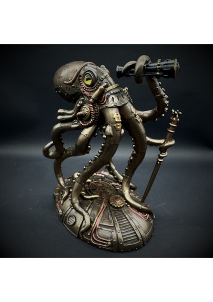 Çılgın Ahtapot Biblo Steampunk Dekor