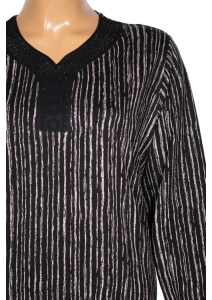 Hesna Kadın Minel Battal Beden Kuplu Boydan Siyah Elbise Desen 21 fiyatları