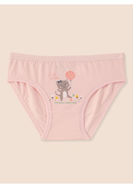 Kız Çocuk Organik Pamuklu Likralı Külot Cute Kitten 3'lü Paket fırsatları