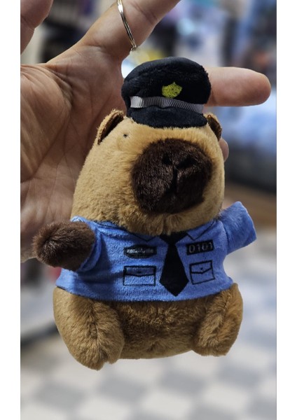 DÜKKAN DESİGN CAPYBARA POLİCE PELUŞ ANAHTARLIK