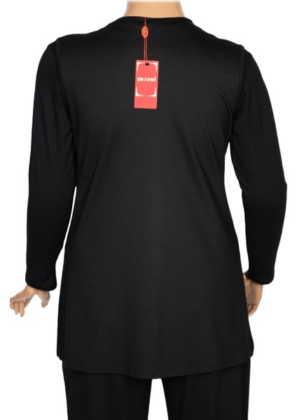 Hesna Kadın Tansu Taşlı Cepli Penye Siyah Yelek modelleri