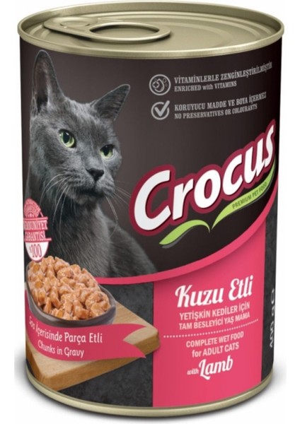 Sos Içinde Parça Kuzu Etli Yetişkin Kedi Konservesi 400GR - 24 Adet