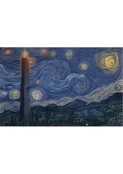 Van Gogh Yıldızlı Gece 25X30 Mouse Pad