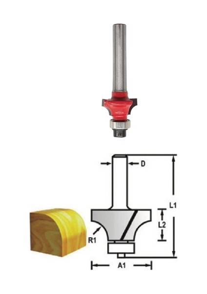 TH14451 Balık Sırtı Freze Bıçağı R5 5’li