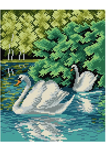 Baskılı Goblen Kuğu 2332 24*34 cm