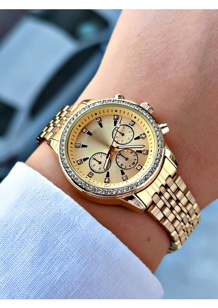 QL33F2SQ4 Altın Renk Vintage Kadın Kol Saati