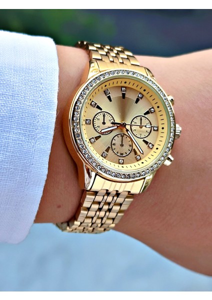QL33F2SQ4 Altın Renk Vintage Kadın Kol Saati modelleri