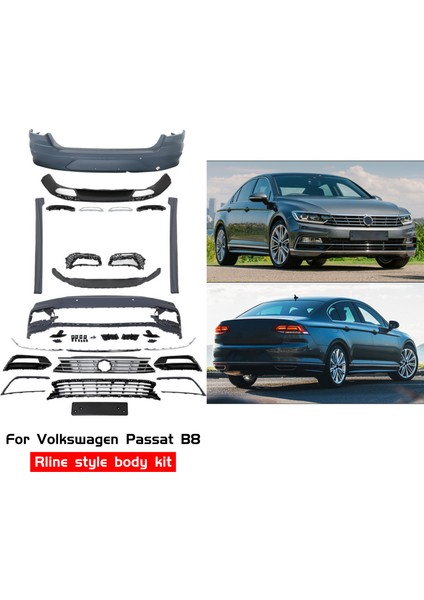 Vw Passat B8 Için R-Line Bodykit Tam Dolu/eksiksiz Body Kit Seti