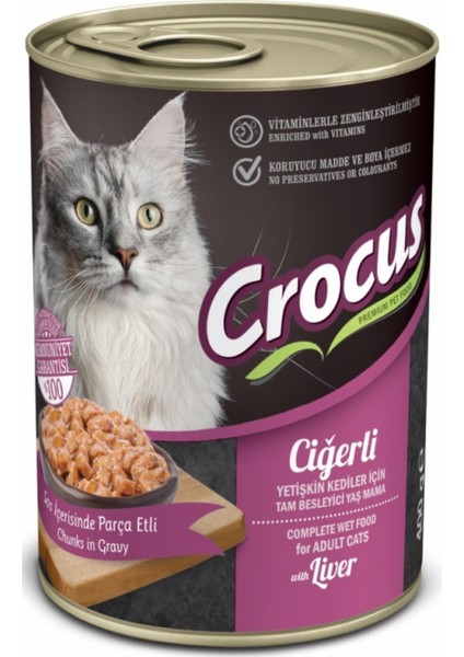Sos Içinde Parça Ciğerli Yetişkin Kedi Konservesi 400GR - 24 Adet