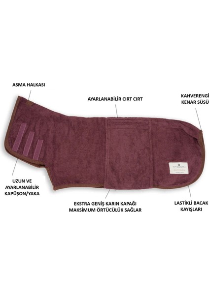 Köpek Bornozu The Country Collection Burgundy indirimleri