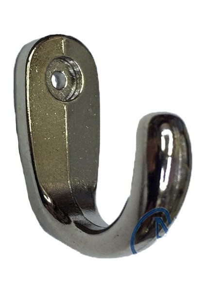 Büyük Tekli Fincan Askı, Dekor Askısı - Nikel, 12X23X30 mm