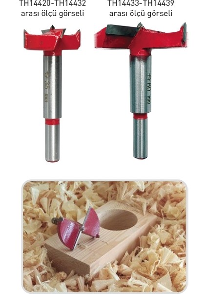 TH14420 15MM Freze Tas Menteşe Bıçağı 5’li