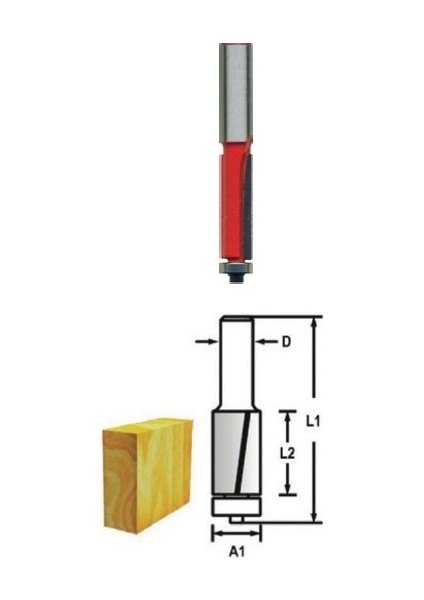 TH14415 12*12*38MM Kenar Alma Temizleme Freze Bıçağı 5’li