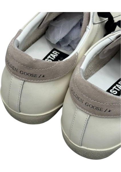 Golden Goose - Men’s Super‑star In White Leather White Black Nubuck Star - Erkek Sneaker Ayakkabı