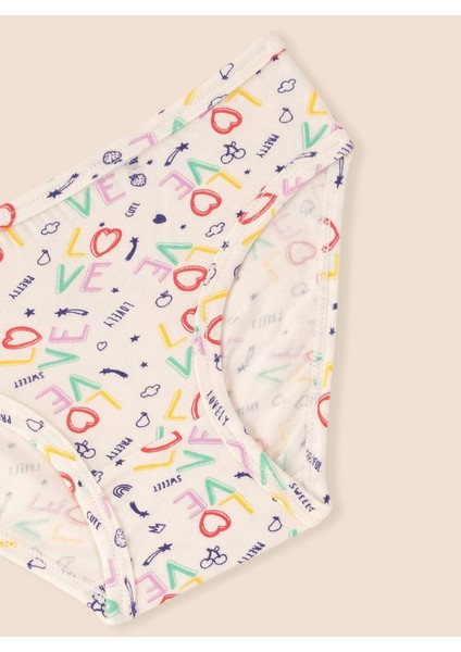 Kız Çocuk Organik Pamuklu Likralı Külot Empirme Love 3'lü Paket fırsatları