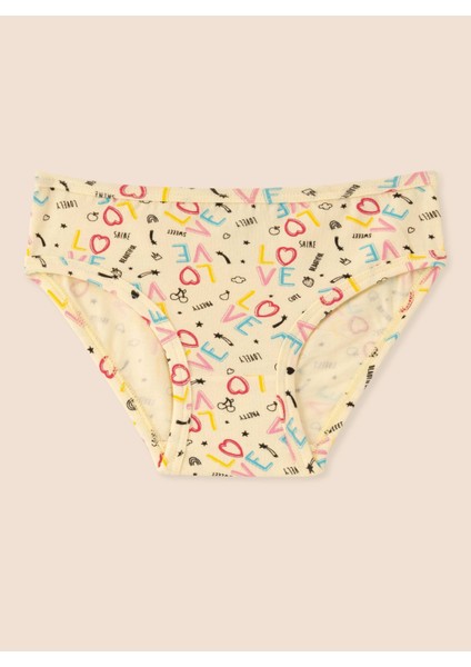 Kız Çocuk Organik Pamuklu Likralı Külot Empirme Love 3'lü Paket indirimleri