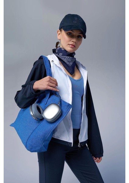 Kadın Lacivert Dokuma Kapüşonlu Spor Ceket 4172 indirimleri