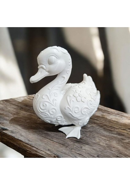 Ördek Biblo Heykel Masa Üstü Süs Eşyası Ev Süs Eşyası Dekoratif Heykel 10X10X6.5 cm