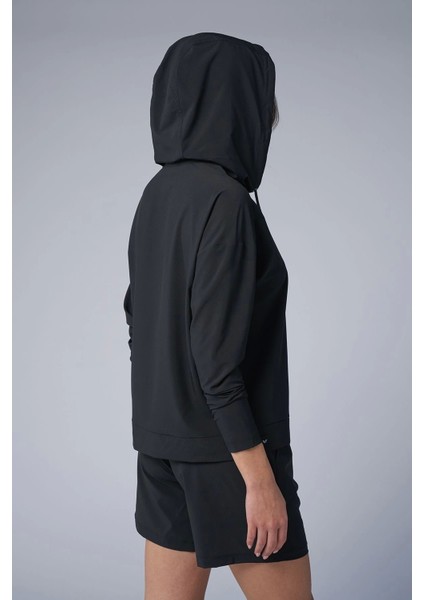 Kadın Siyah Ince Hafif Ince Kumaşlı Sweatshırt 4168 fırsatları