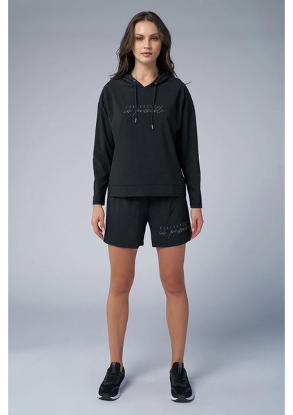 Kadın Siyah Ince Hafif Ince Kumaşlı Sweatshırt 4168 indirimleri