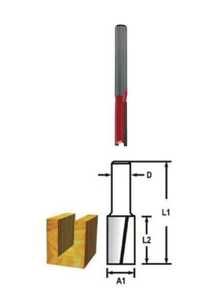TH14524 1/4*6mm Kanal Açma Freze Bıçağı 5’li