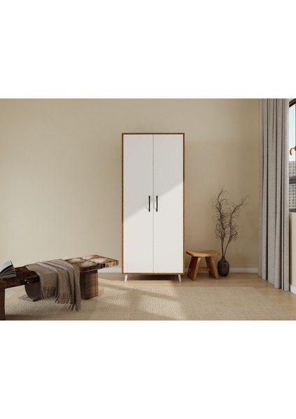 Aspendos 2 Kapaklı Gardırop /Amalfi- Beyaz Renk