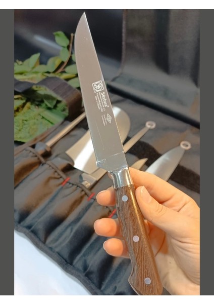 Ahşap El Yapımı Kılıflı Sürmene Şef Bıçakları Seti Et, Ekmek, Sebze, Mutfak, Kurban Şeflik Seti Hadnmade indirimleri