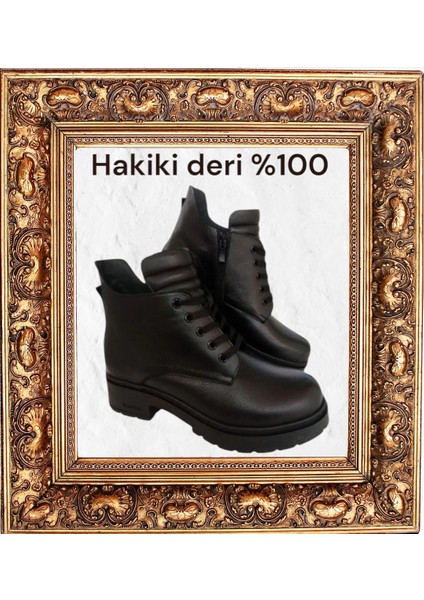 2291 Siyah Deri Bayan Bot