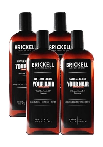 Brickell Erkeklere Özel Birckell 4ADET 237 ml Beyazlara Saç Sakal Şampuanı Antiwhite THAP926000364