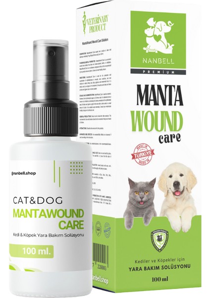 Mantawound Dog&cat – Yara Bakım Solüsyonu Kedi ve Köpek