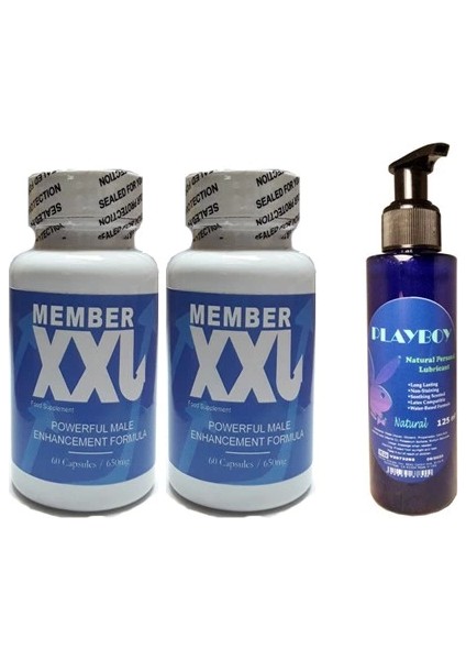 Hintohu Member Xxl Erkeklere Özel 60’lı 2 Adet - Playboy Natural Personal Lubricant 125 ml Lubricant Gel Jel