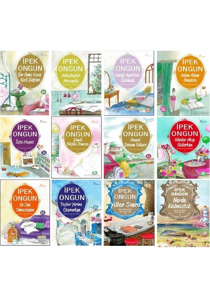 Bir Genç Kızın Gizli Defteri - Arkadaşlar Arasında - Adım Adım Hayata - Işte Hayat - Ya Sen Olmasaydın - Ipek Ongun - 12 Kitap Set