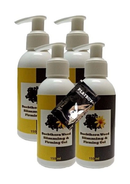 Buck Thorn 4'lü Birden Weed Slimming & Firming Gel Acı Çehre Tohumu Jeli 150 ml Jel - 1 Hediye Jel VIPVIP2-2:0421